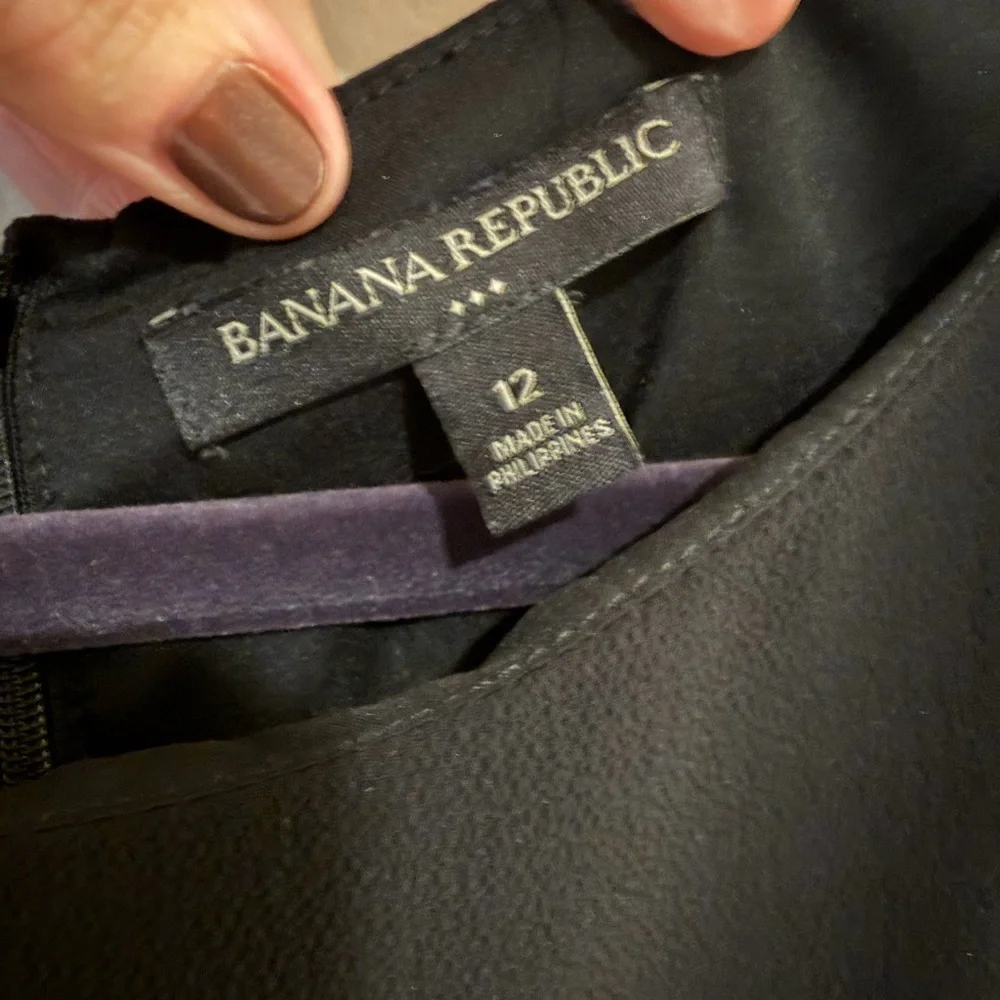*EUC* Banana Republic Black A-Line Dress - Picture 7 of 8